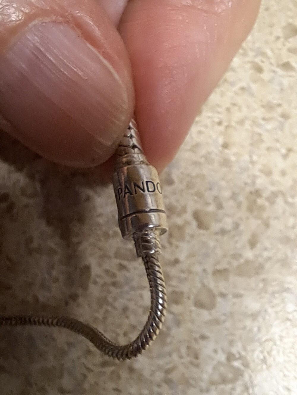 Pandora Snake Chain Bracelet With Charm - Picture 4 of 9